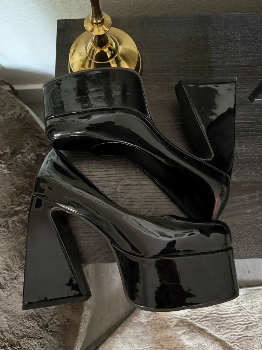 Platform Pump Heels in Black - Women's Statement Shoes